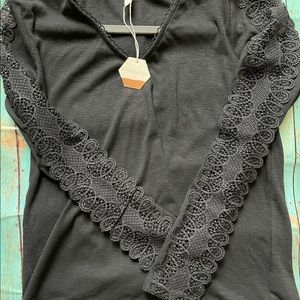 Black Lace Maternity Top 🖤